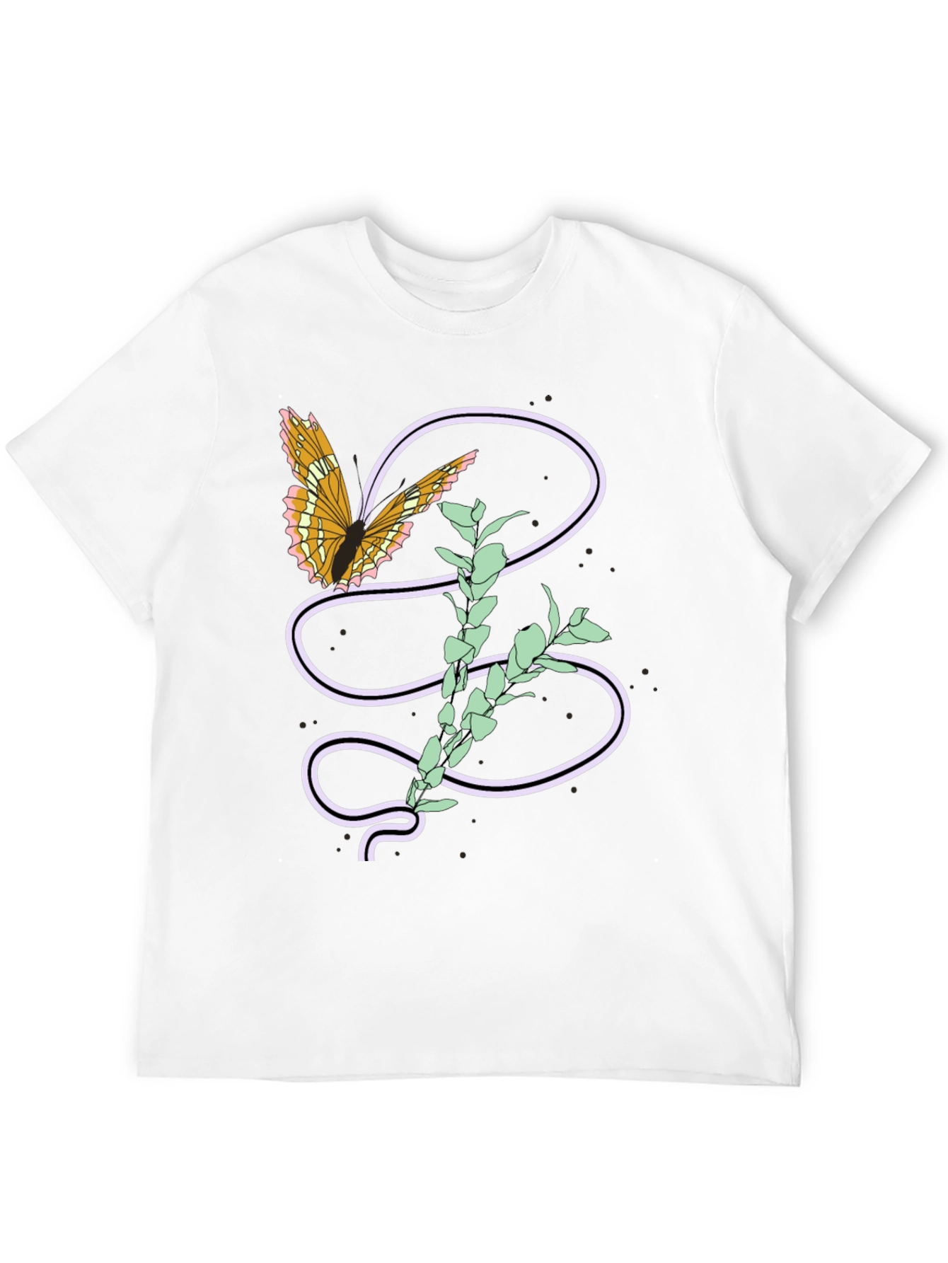 Butterfly and Plant Graphic Tee