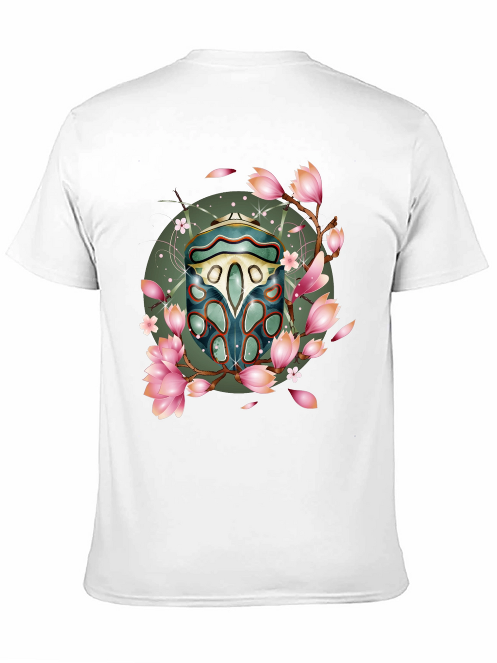 Floral Beetle Graphic T-Shirt - Stylish Casual Wear
