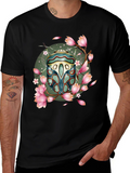 Floral Beetle Graphic T-Shirt - Stylish Casual Wear