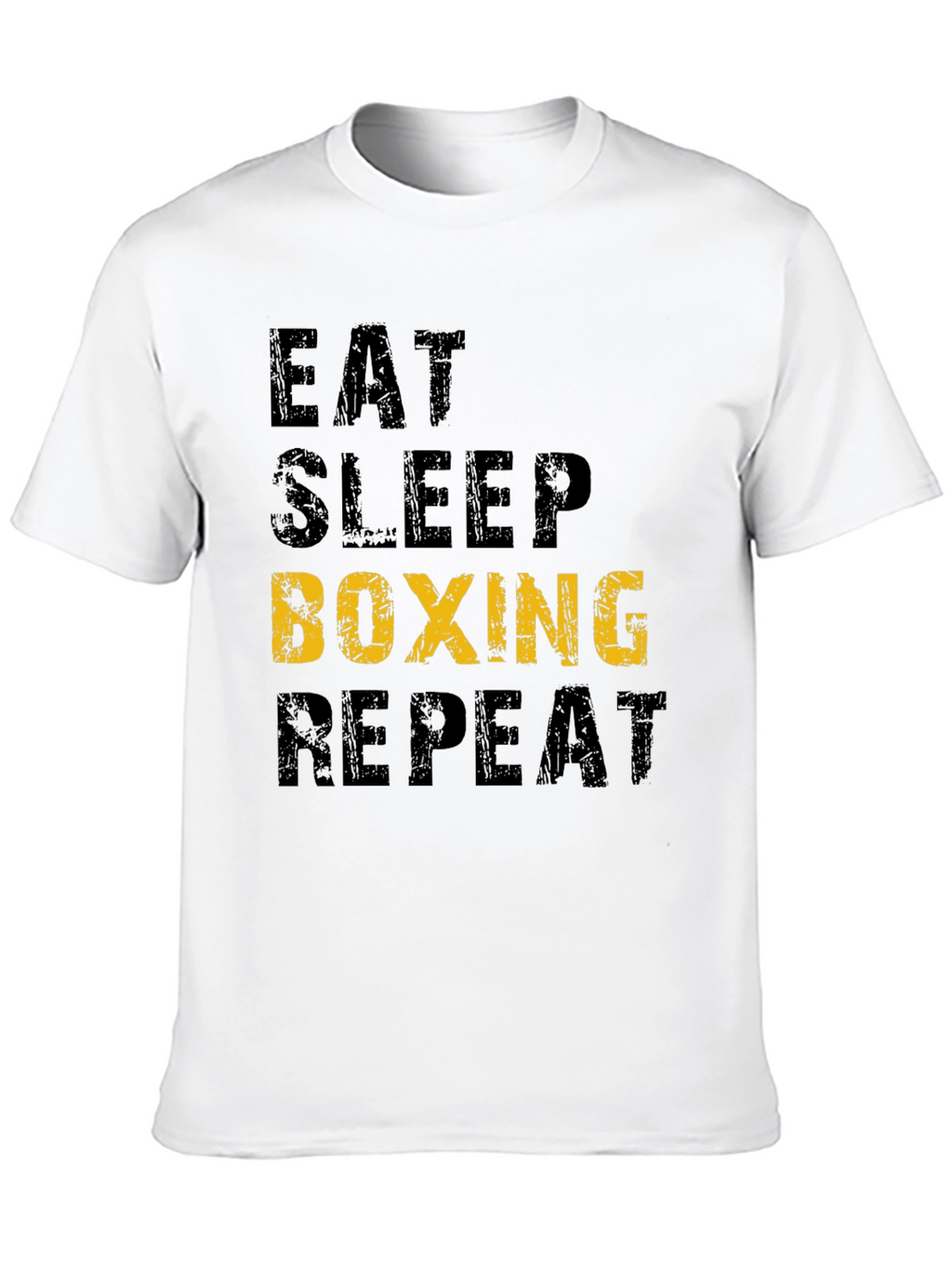 Eat Sleep Boxing Repeat T-Shirt - Black Graphic Print
