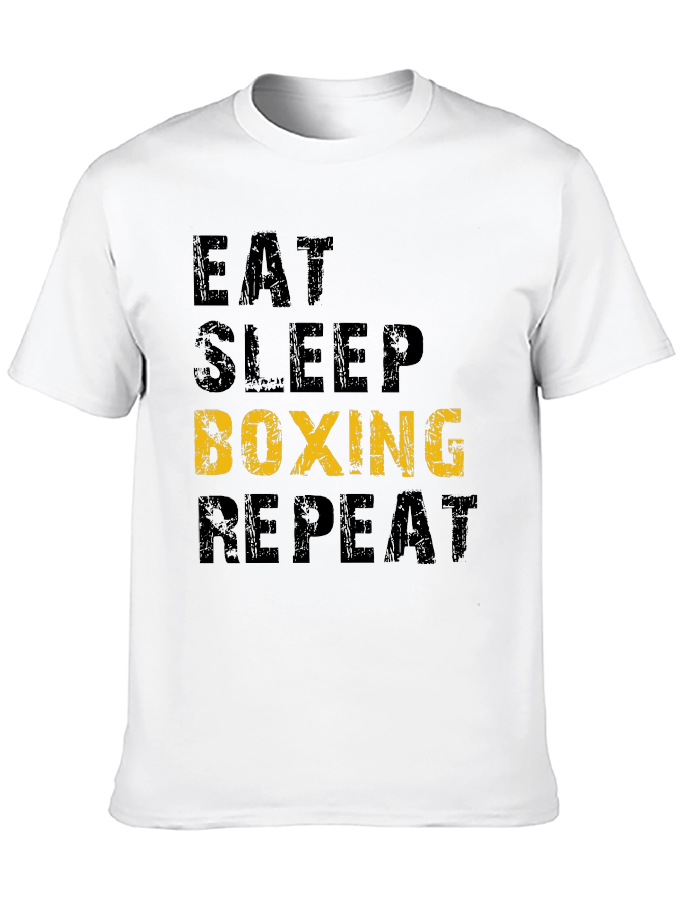 Eat Sleep Boxing Repeat T-Shirt - Black Graphic Print