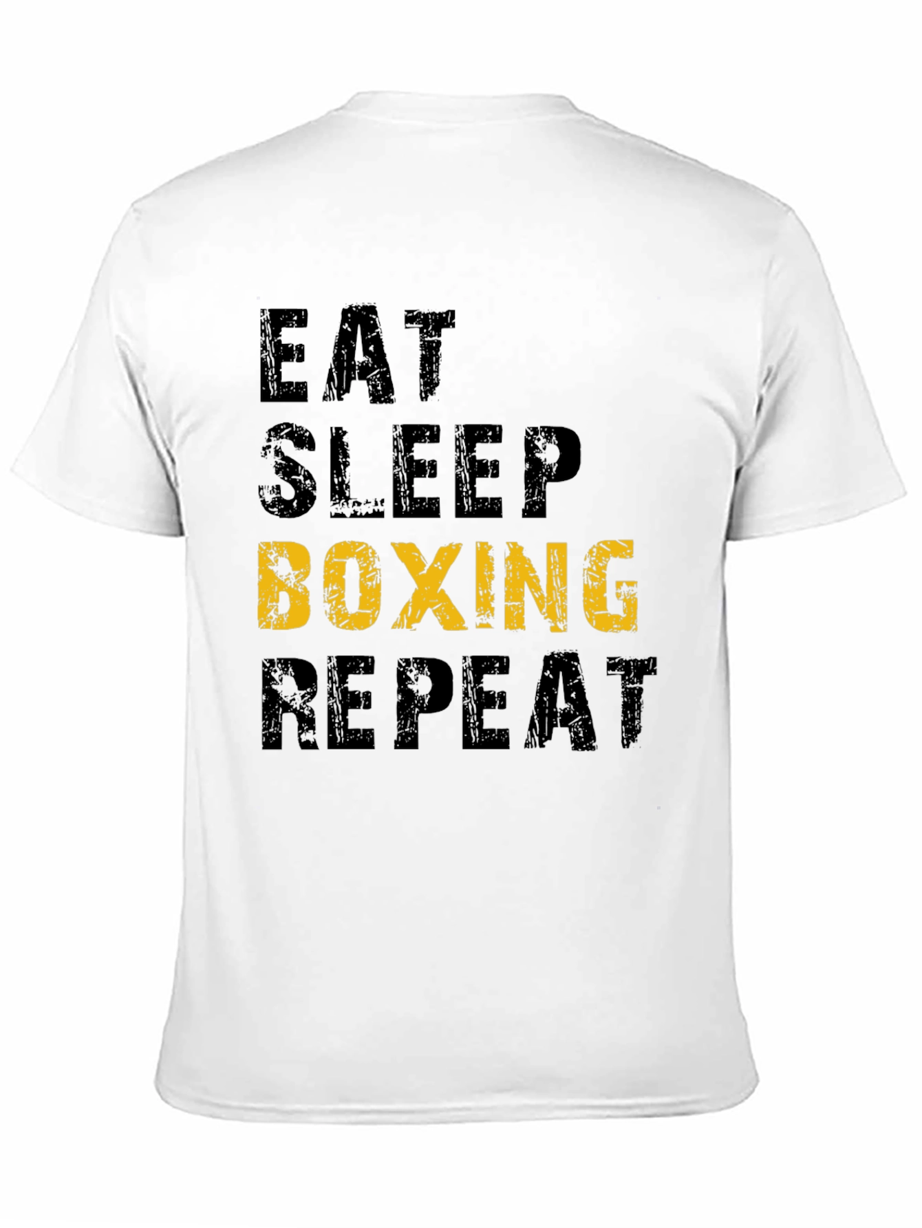 Eat Sleep Boxing Repeat T-Shirt - Black Graphic Print