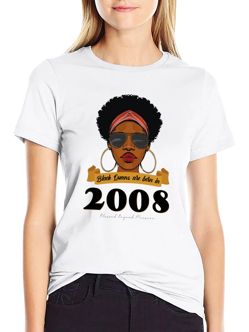 Black Queen Born in 2008 Graphic T-Shirt