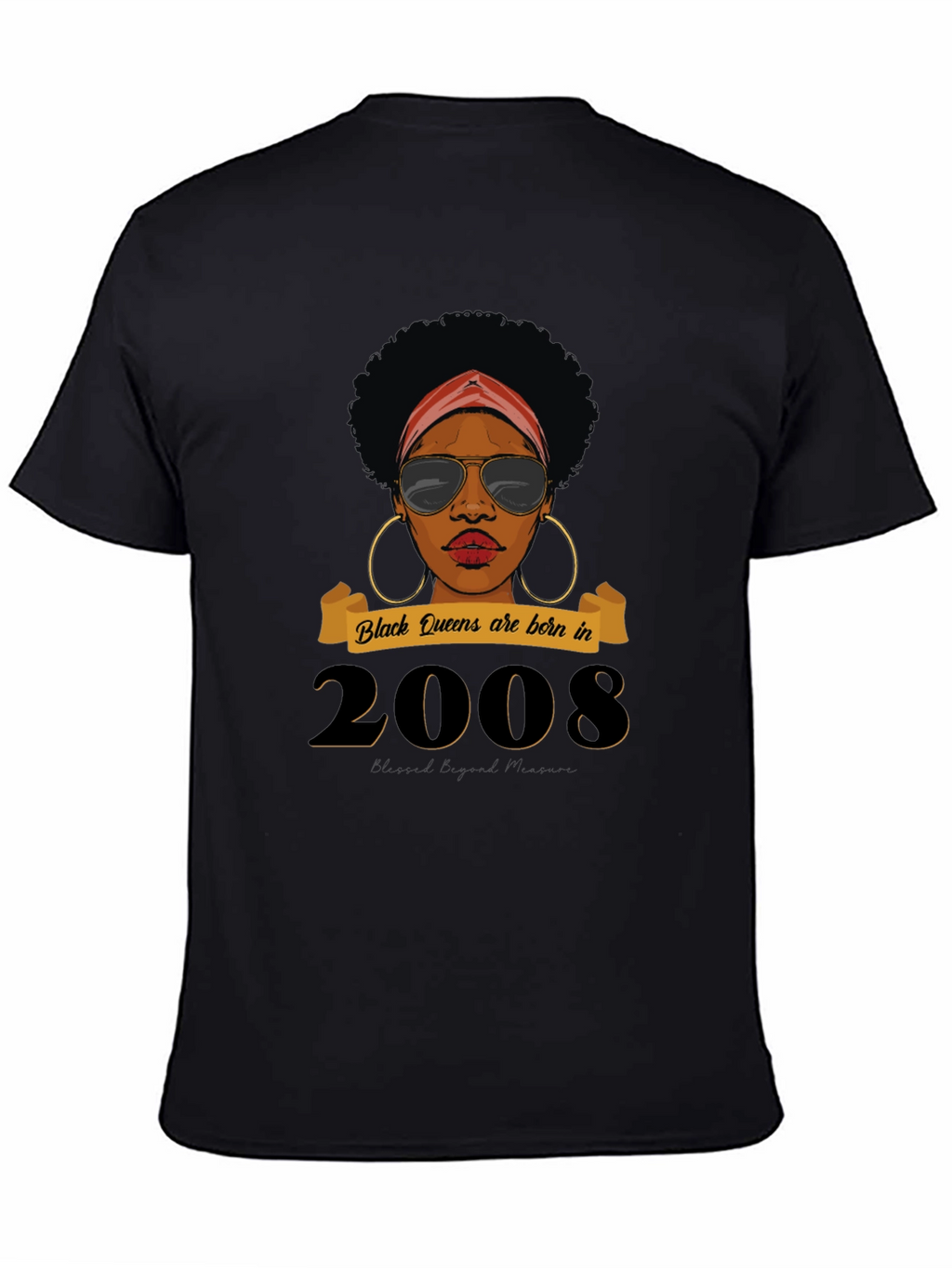 Black Queen Born in 2008 Graphic T-Shirt