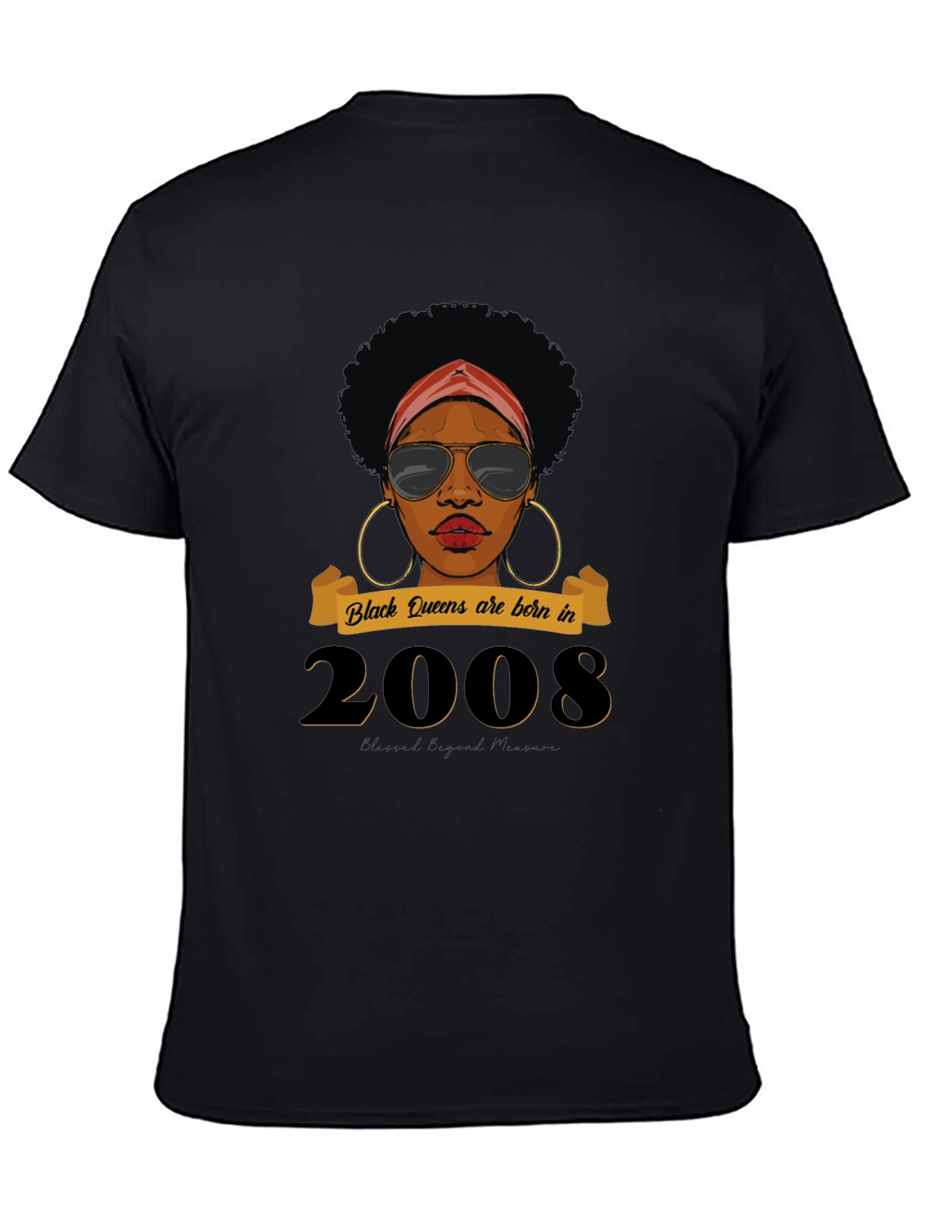 Black Queen Born in 2008 Graphic T-Shirt