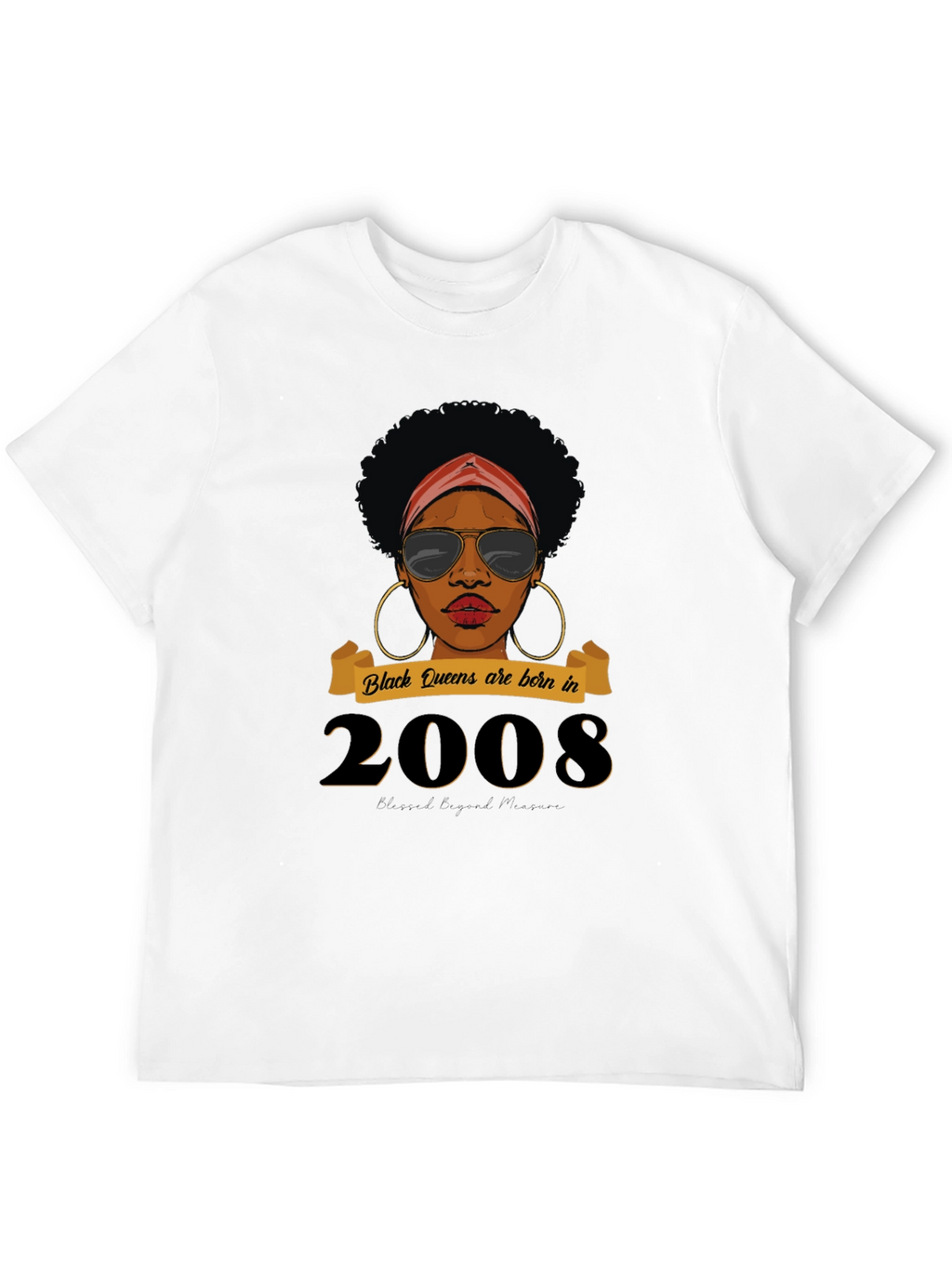 Black Queen Born in 2008 Graphic T-Shirt