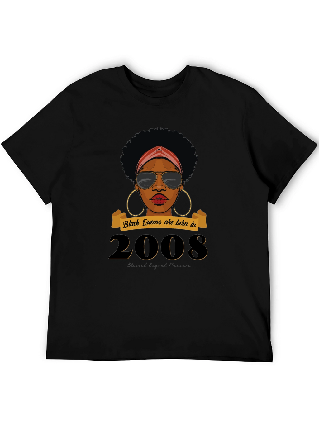 Black Queen Born in 2008 Graphic T-Shirt