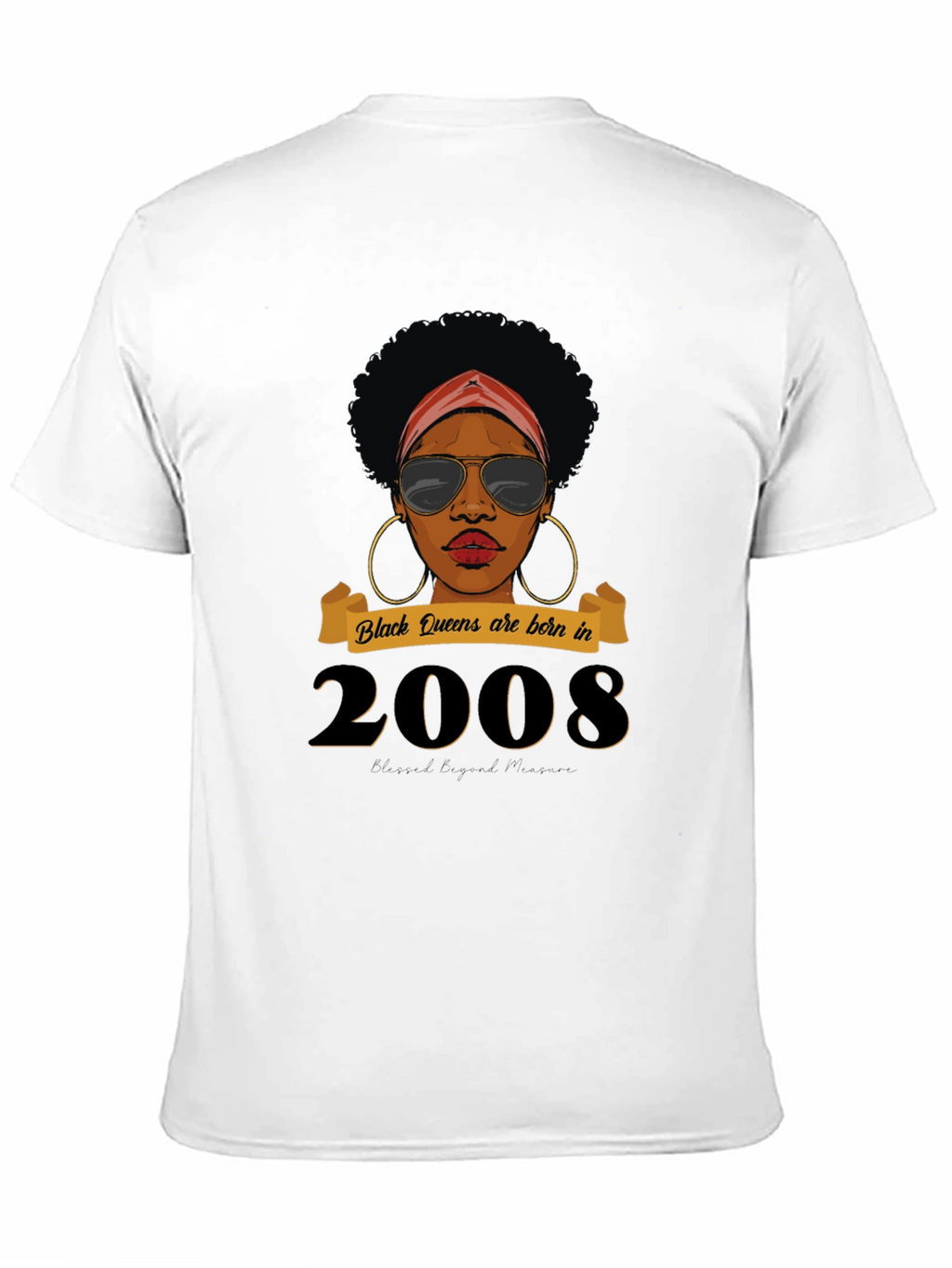 Black Queen Born in 2008 Graphic T-Shirt