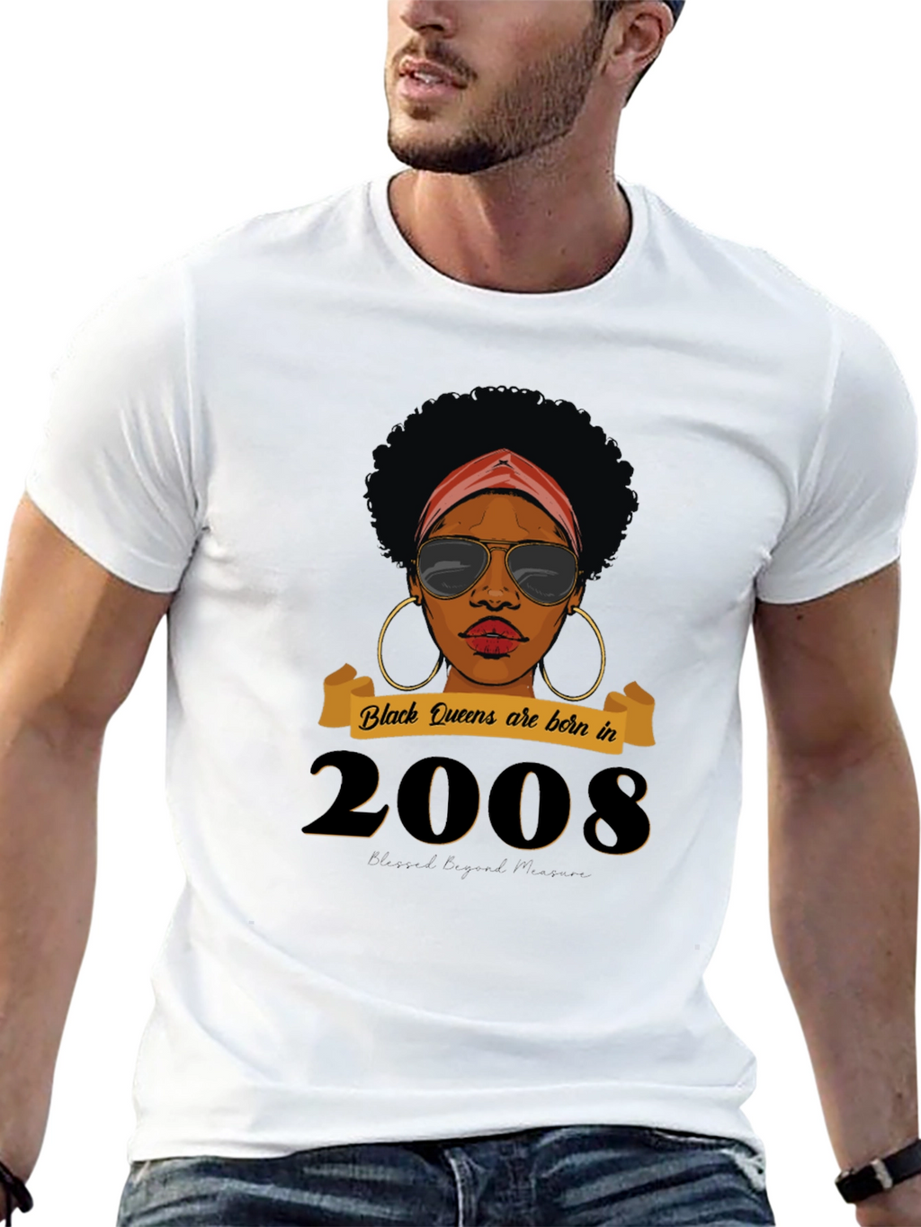 Black Queen Born in 2008 Graphic T-Shirt