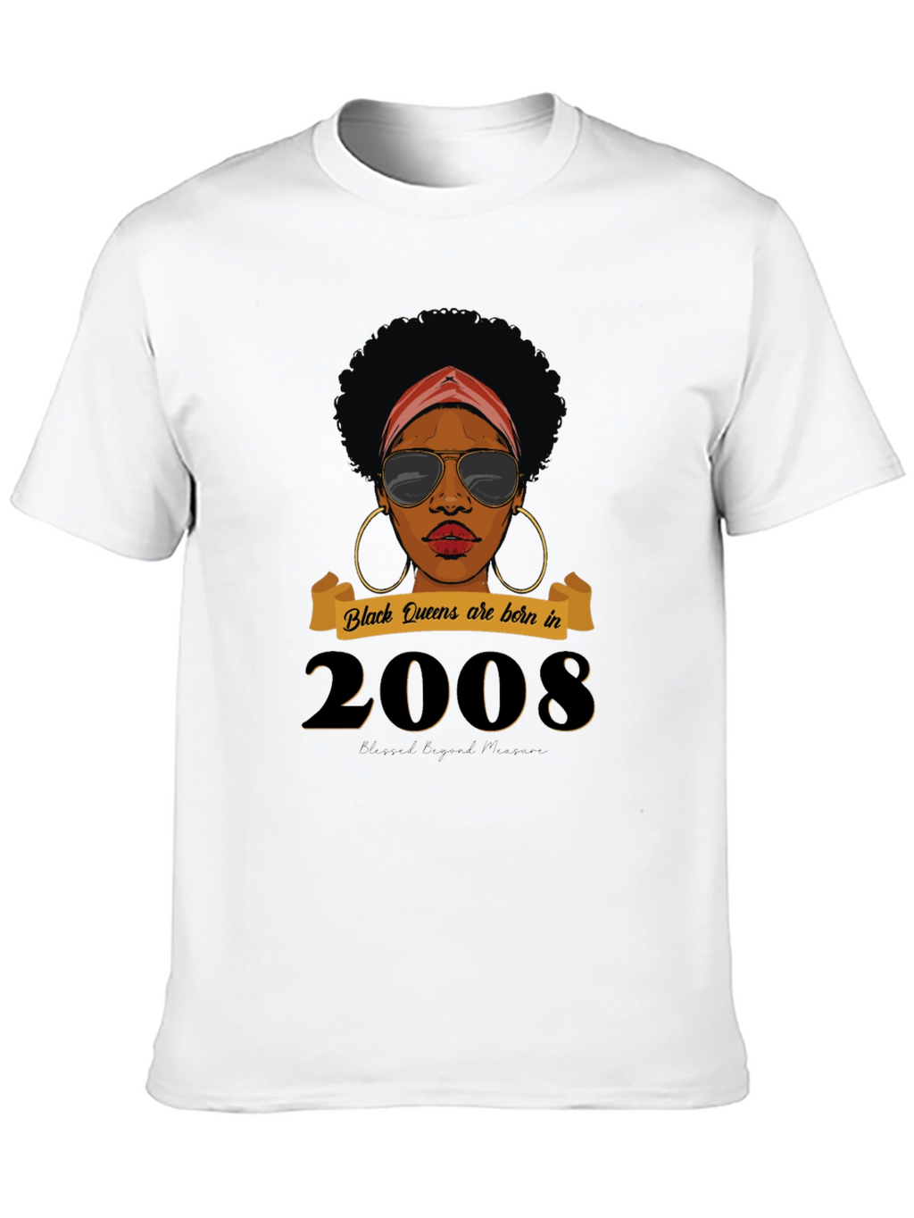 Black Queen Born in 2008 Graphic T-Shirt