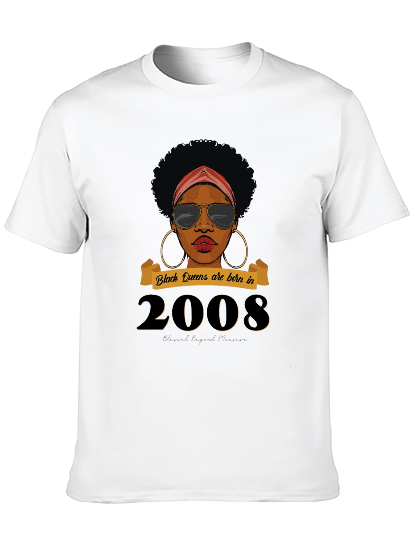 Black Queen Born in 2008 Graphic T-Shirt