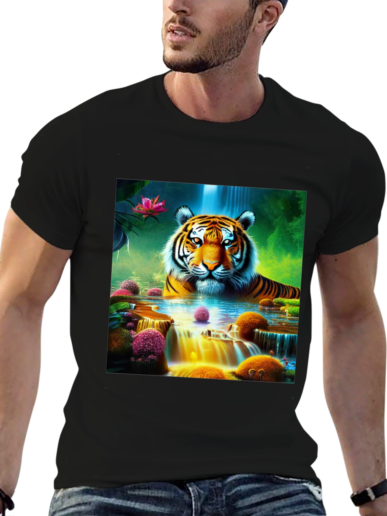 Tiger Waterfall Graphic Tee