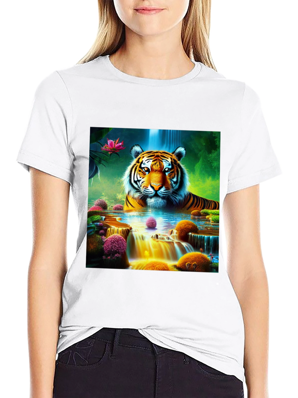 Tiger Waterfall Graphic Tee