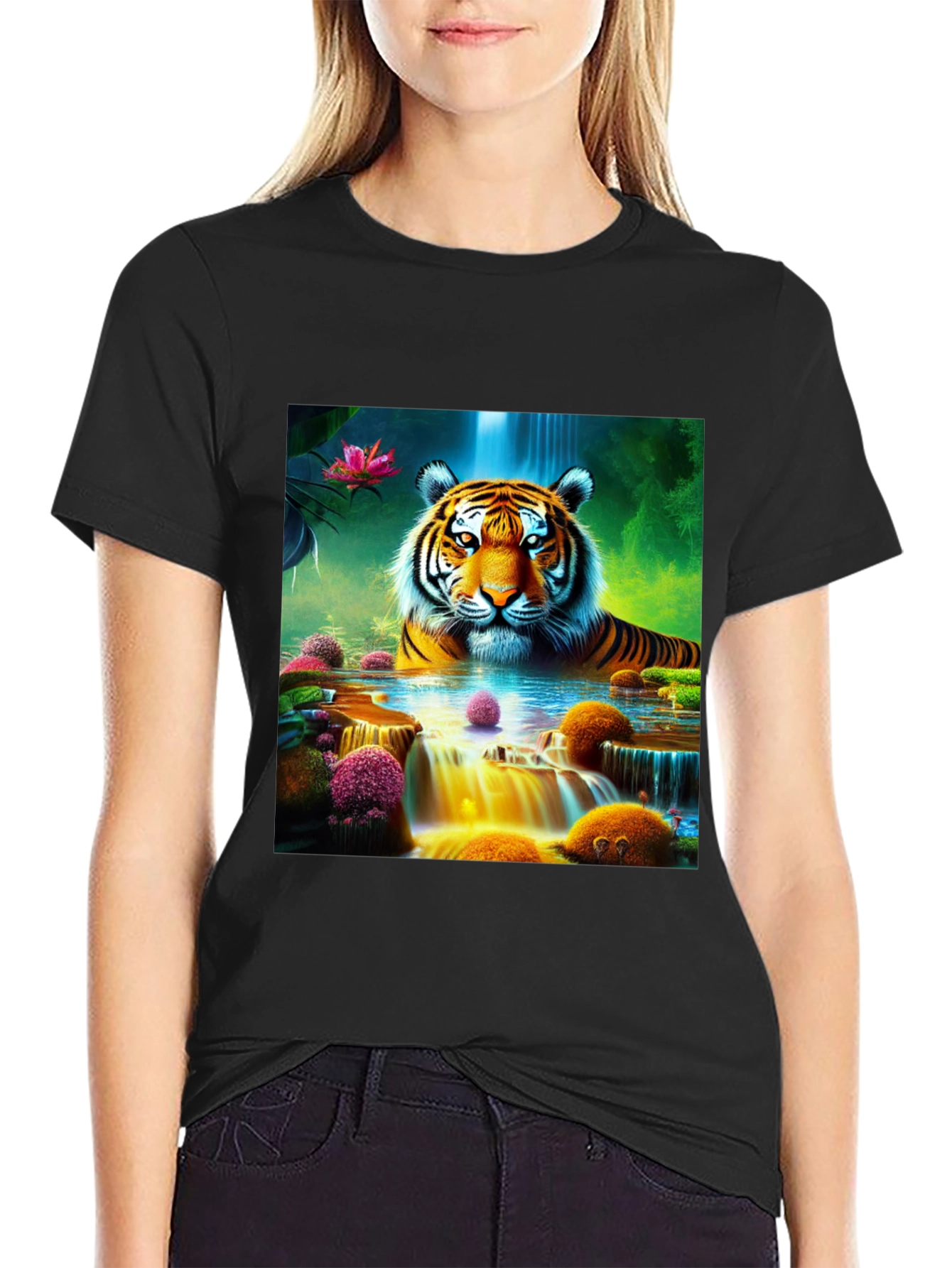 Tiger Waterfall Graphic Tee