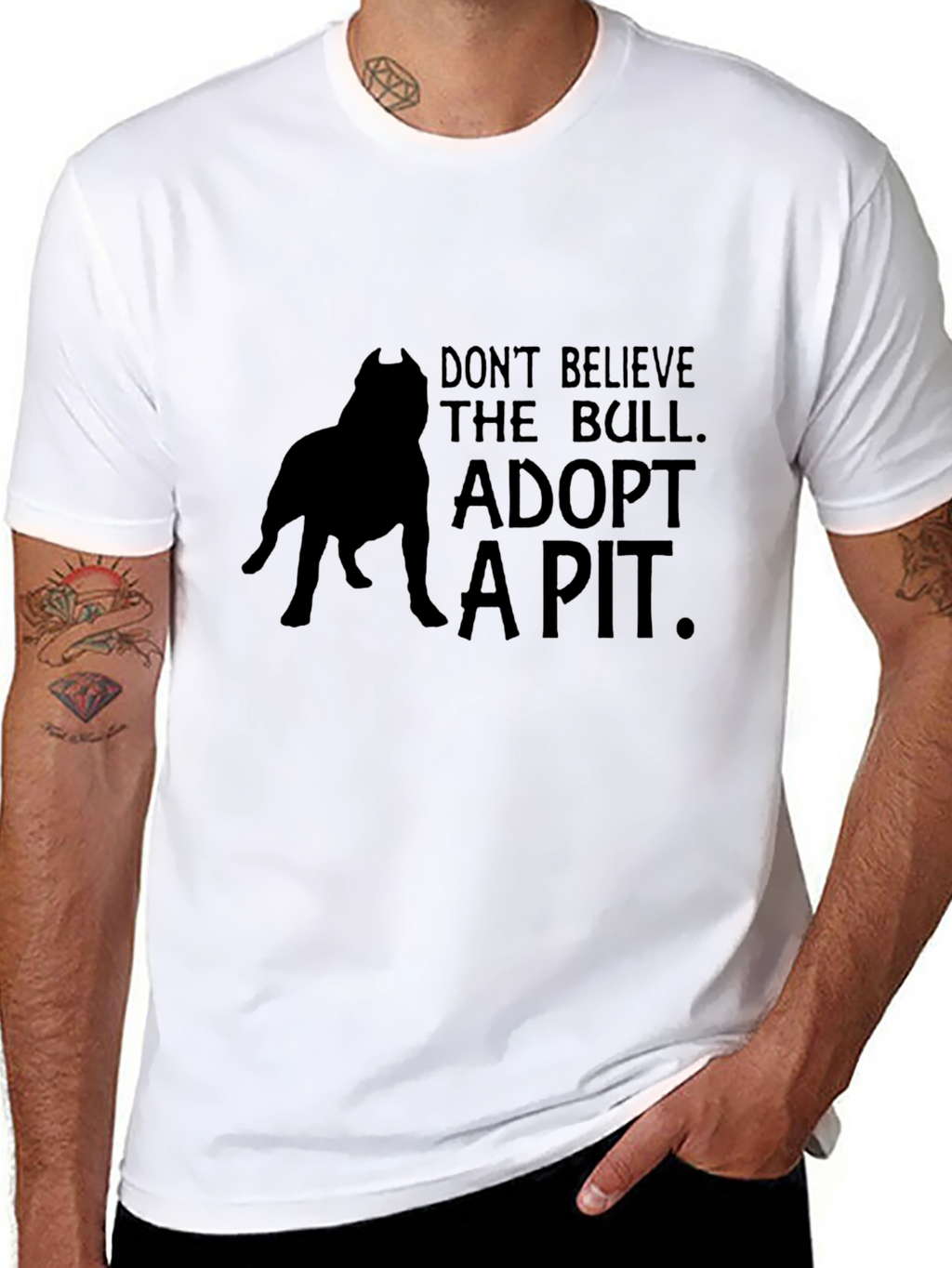 Adopt a Pit T-Shirt - Dog Lover Tee