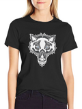Cool Raccoon Graphic Black T-Shirt