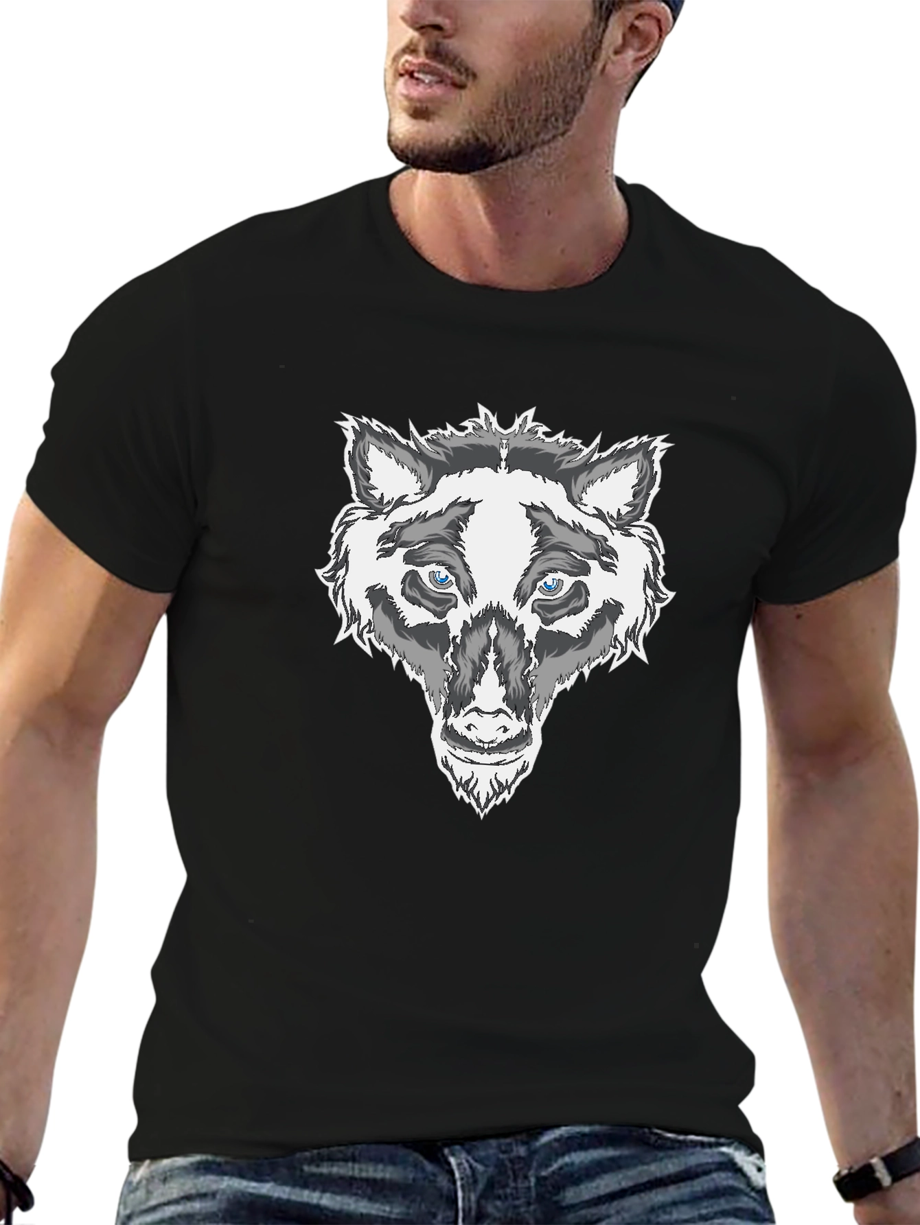 Cool Raccoon Graphic Black T-Shirt