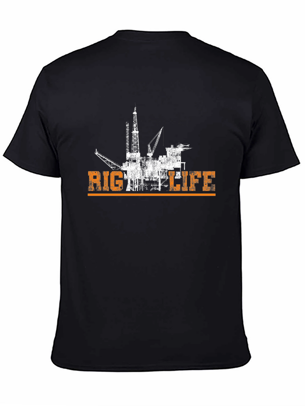 Rig Life Graphic Tee - Black Cotton T-Shirt