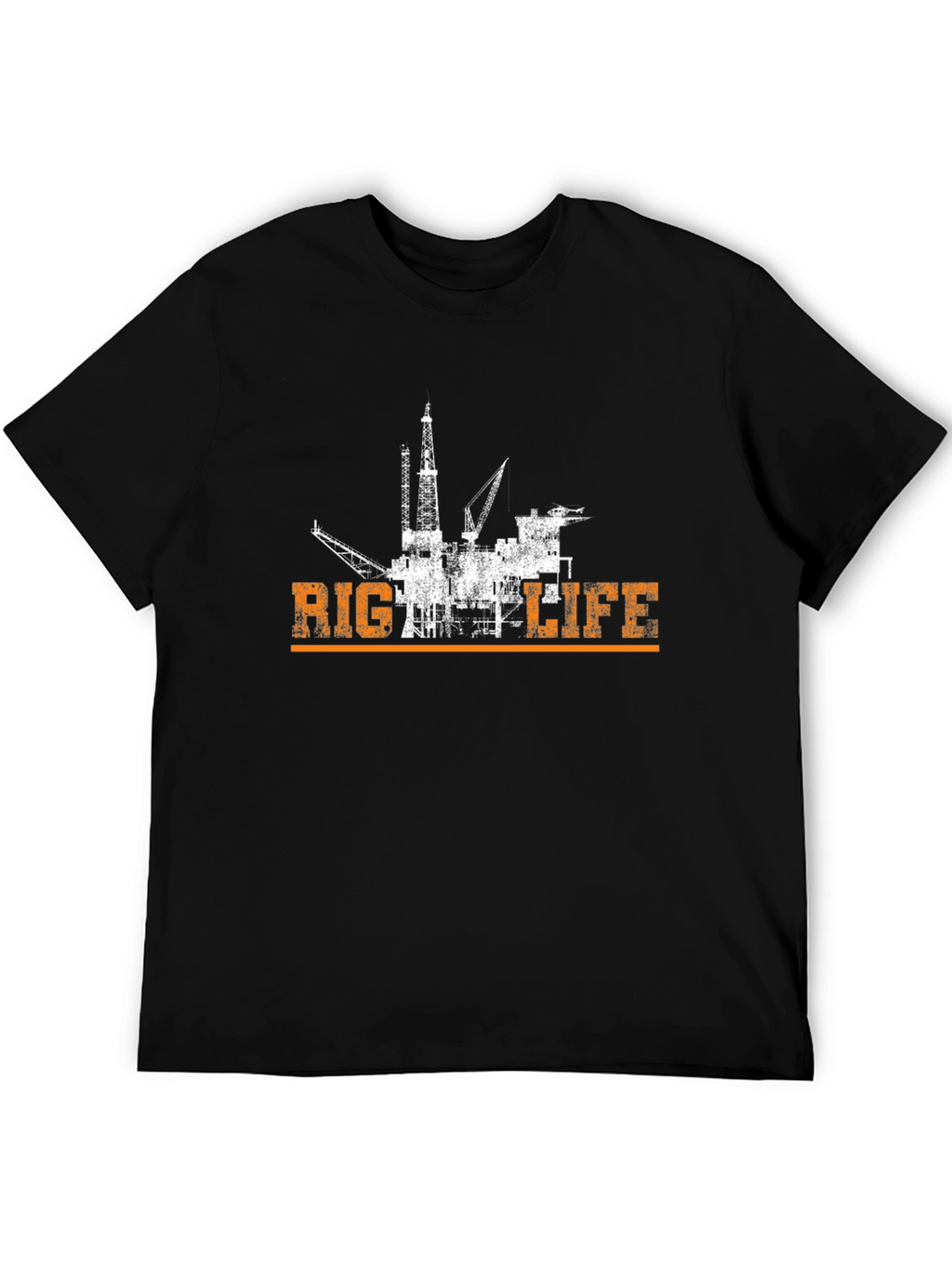 Rig Life Graphic Tee - Black Cotton T-Shirt