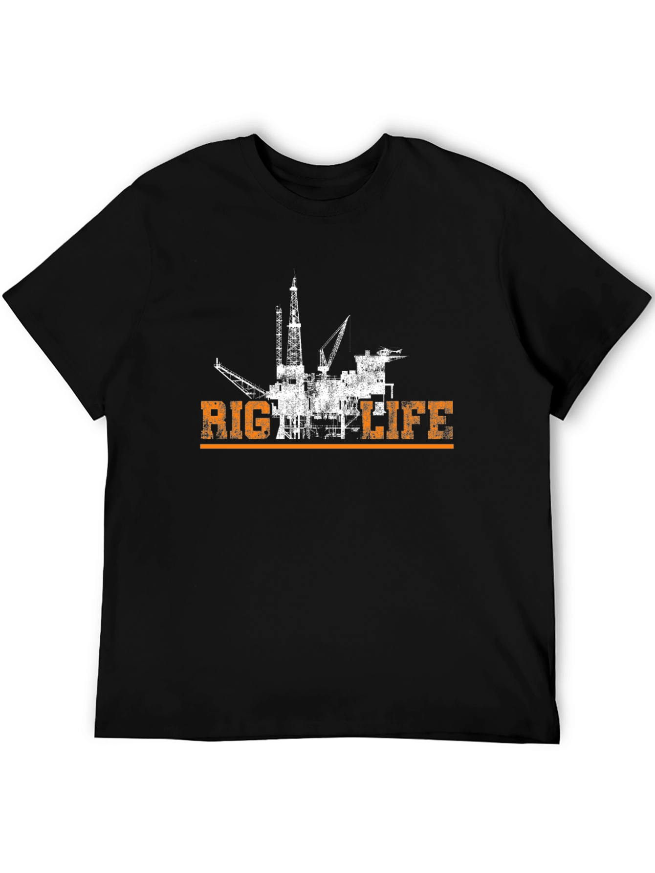 Rig Life Graphic Tee - Black Cotton T-Shirt