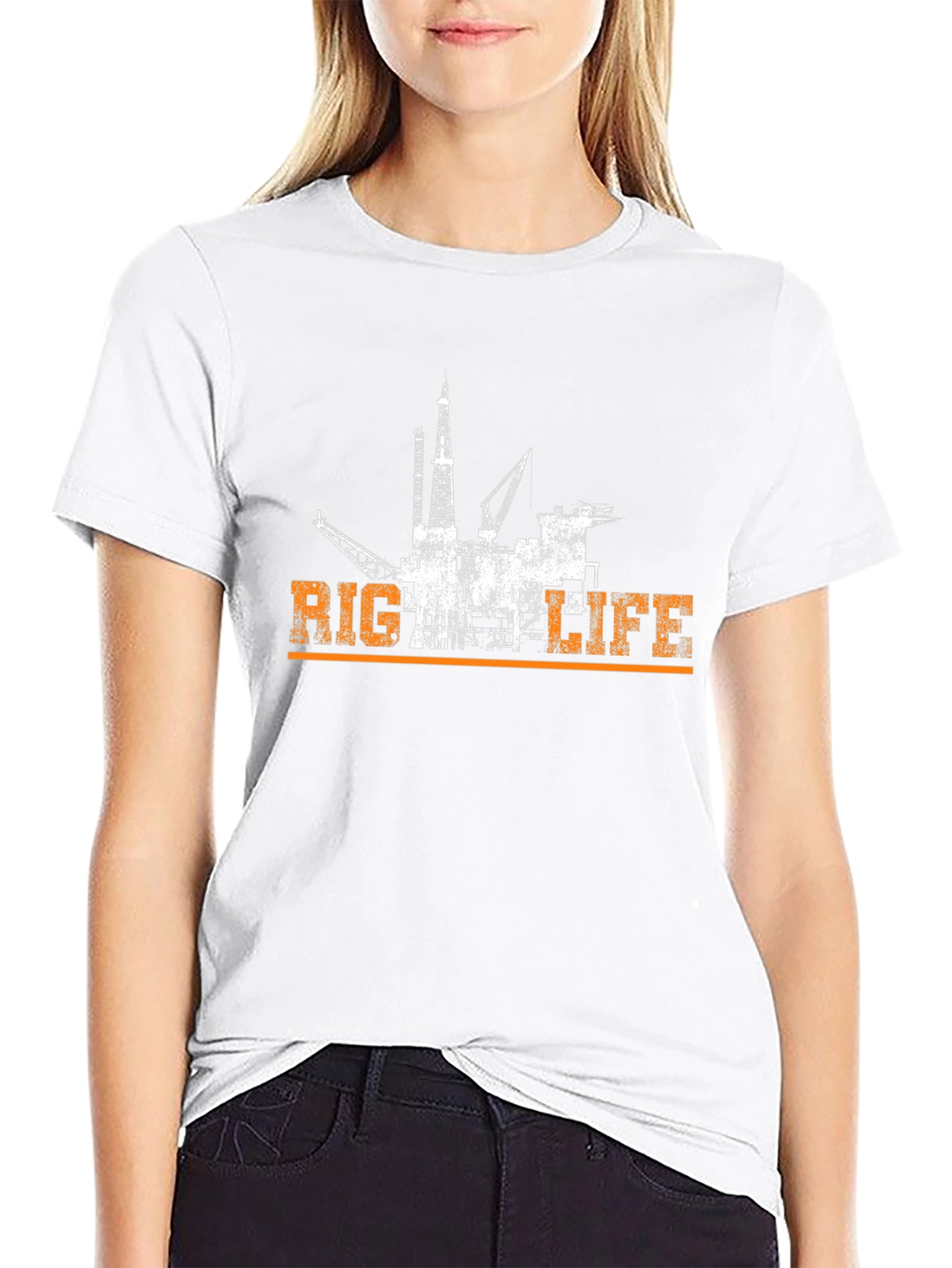 Rig Life Graphic Tee - Black Cotton T-Shirt