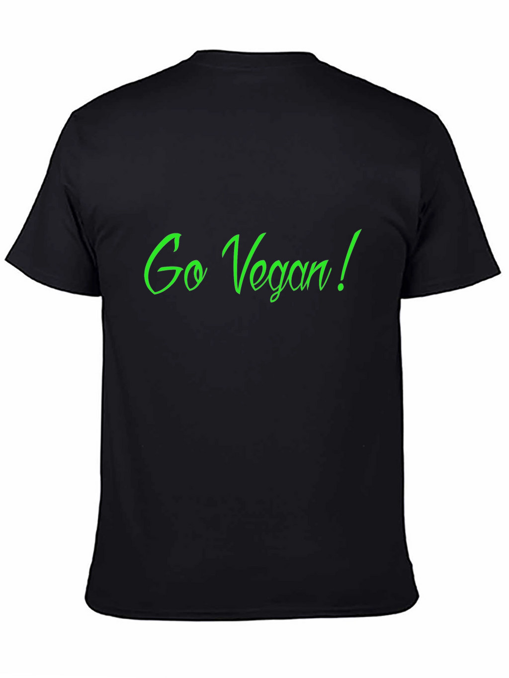 Go Vegan! Black Crew Neck Graphic Tee