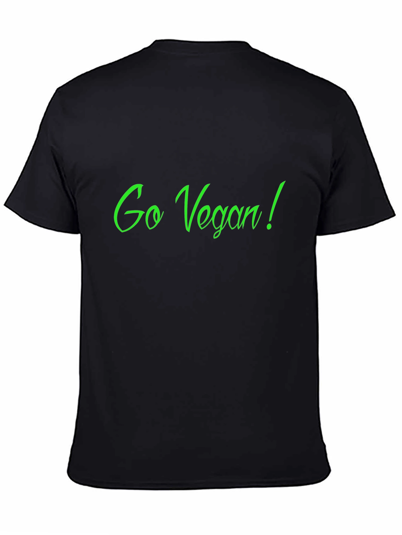 Go Vegan! Black Crew Neck Graphic Tee