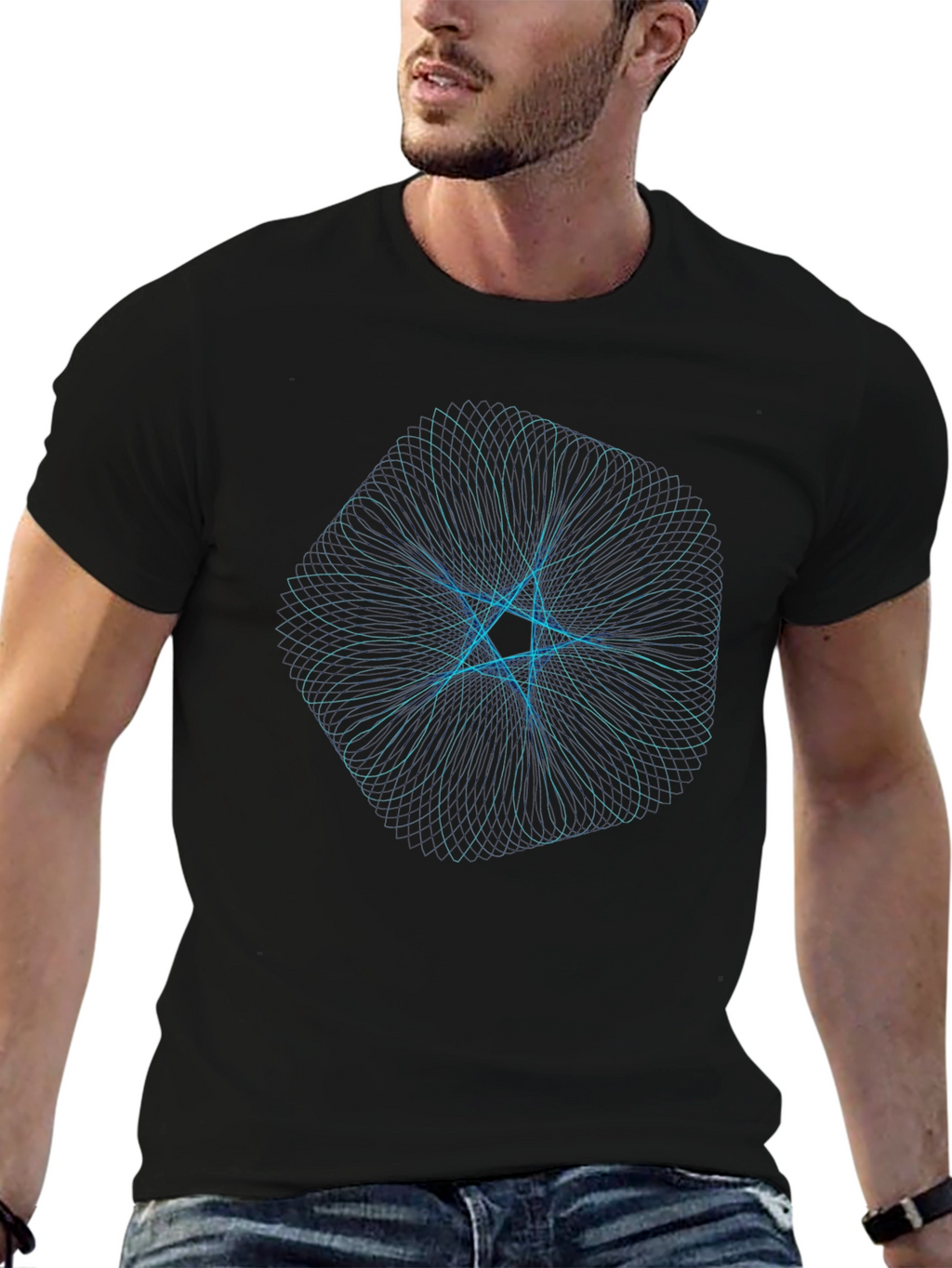 Geometric Star Graphic Tee - Cool Casual Style