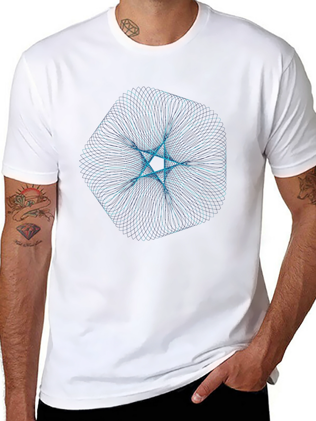 Geometric Star Graphic Tee - Cool Casual Style