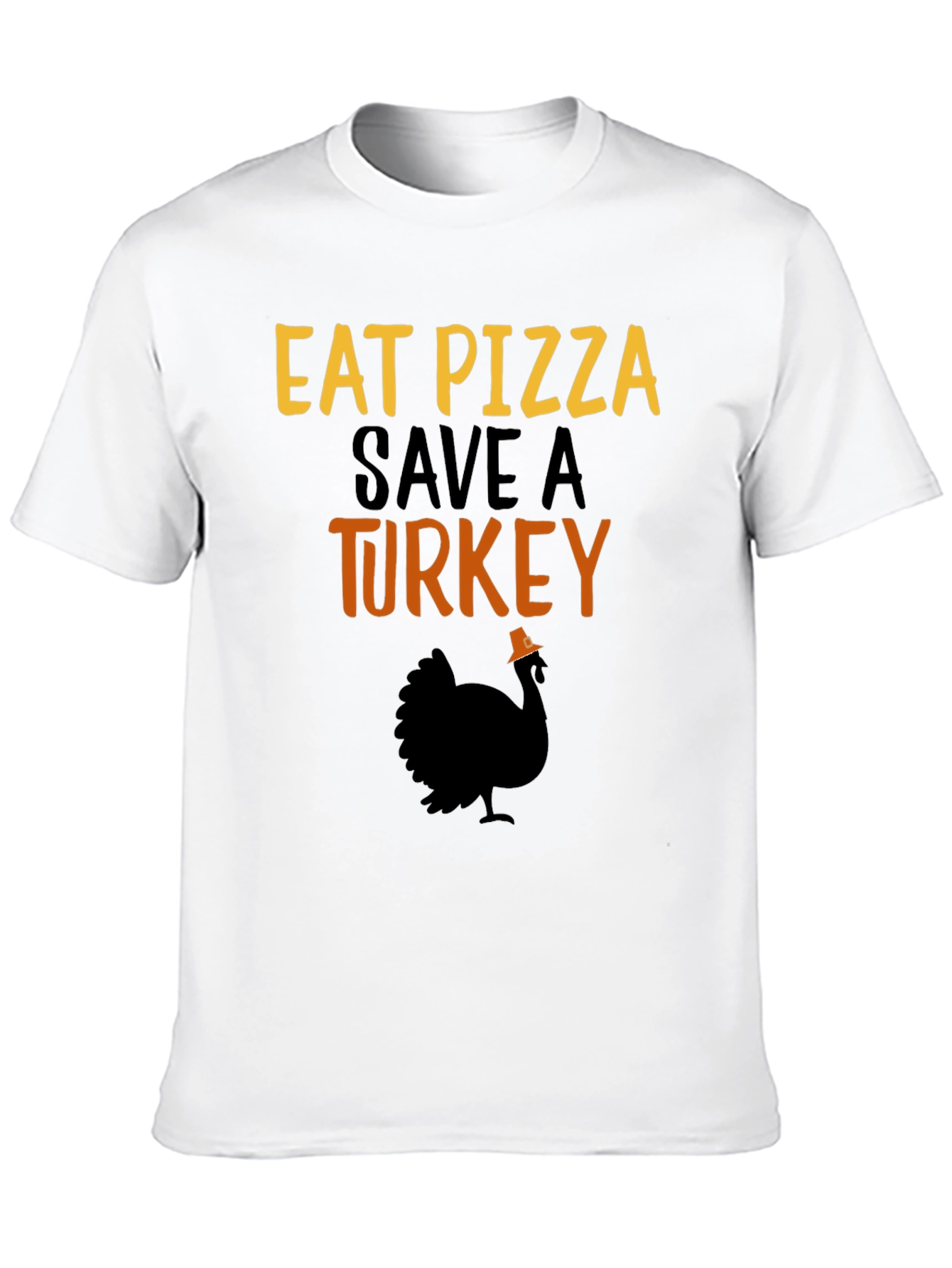 Eat Pizza Save a Turkey Graphic T-Shirt