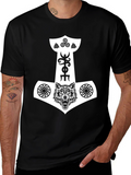 Viking Wolf Hammer Graphic Tee