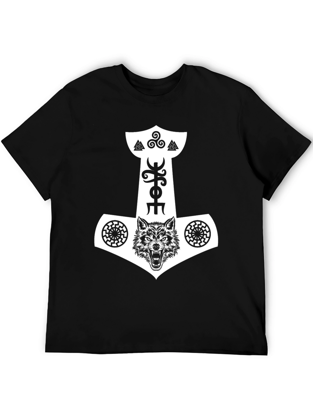 Viking Wolf Hammer Graphic Tee