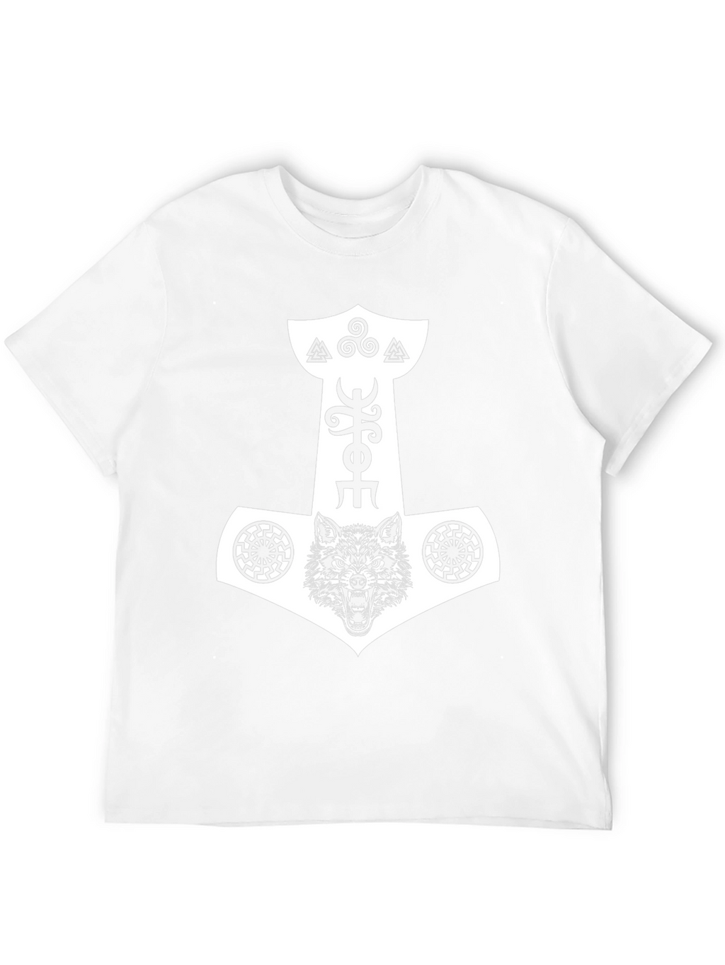 Viking Wolf Hammer Graphic Tee