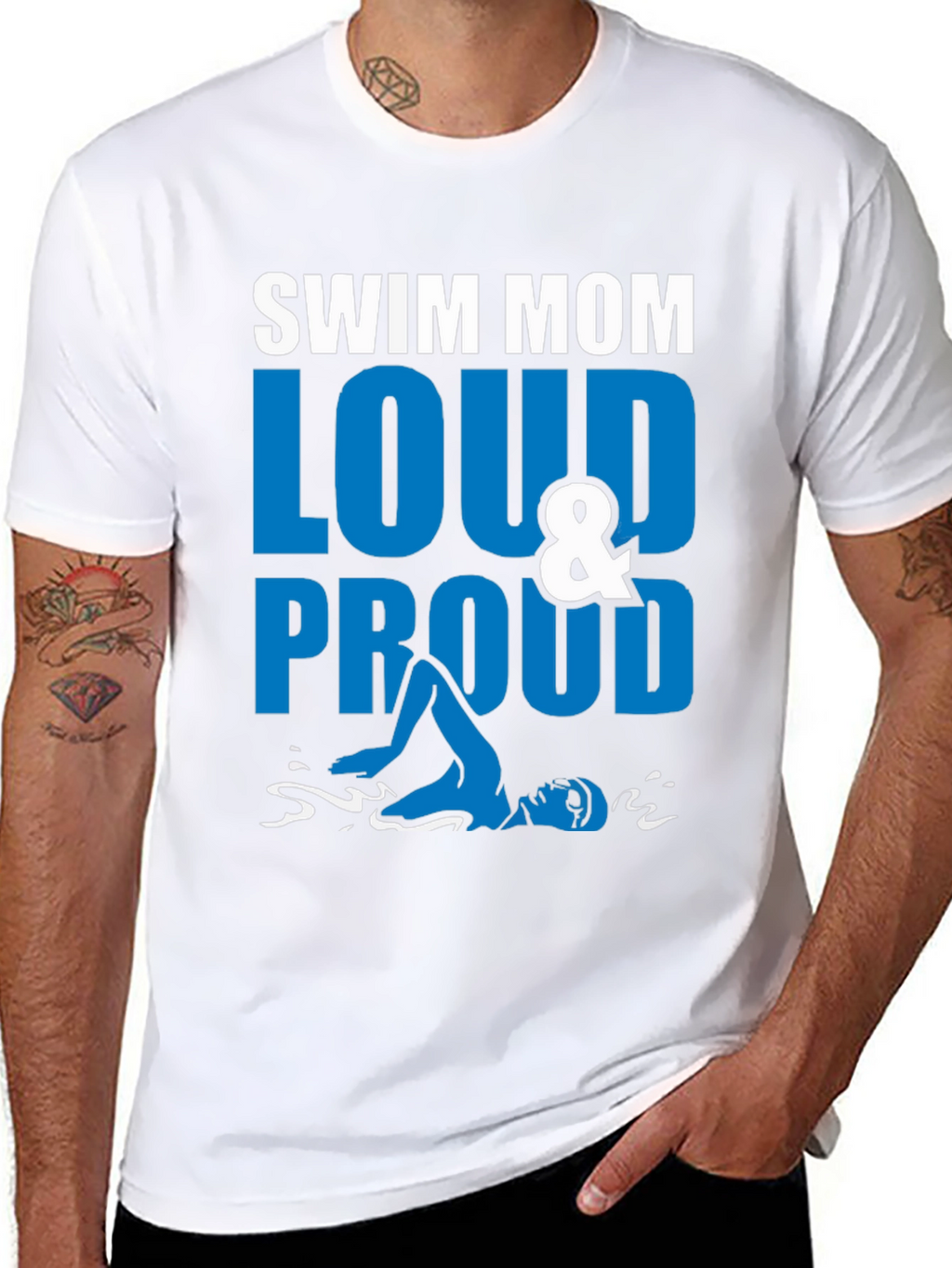 Swim Mom Loud & Proud Graphic T-Shirt