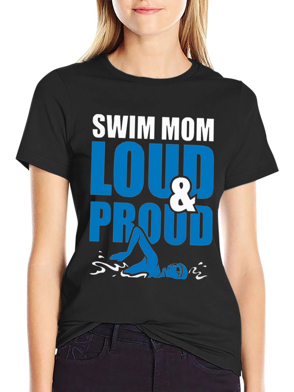 Swim Mom Loud & Proud Graphic T-Shirt