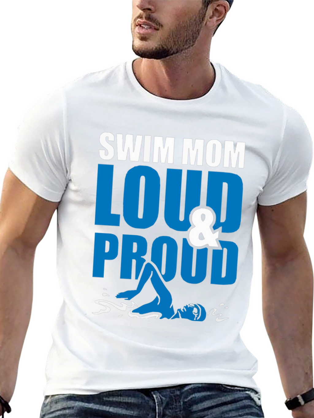 Swim Mom Loud & Proud Graphic T-Shirt