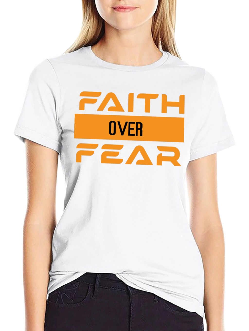 Faith Over Fear Graphic Tee - Stylish Black T-Shirt