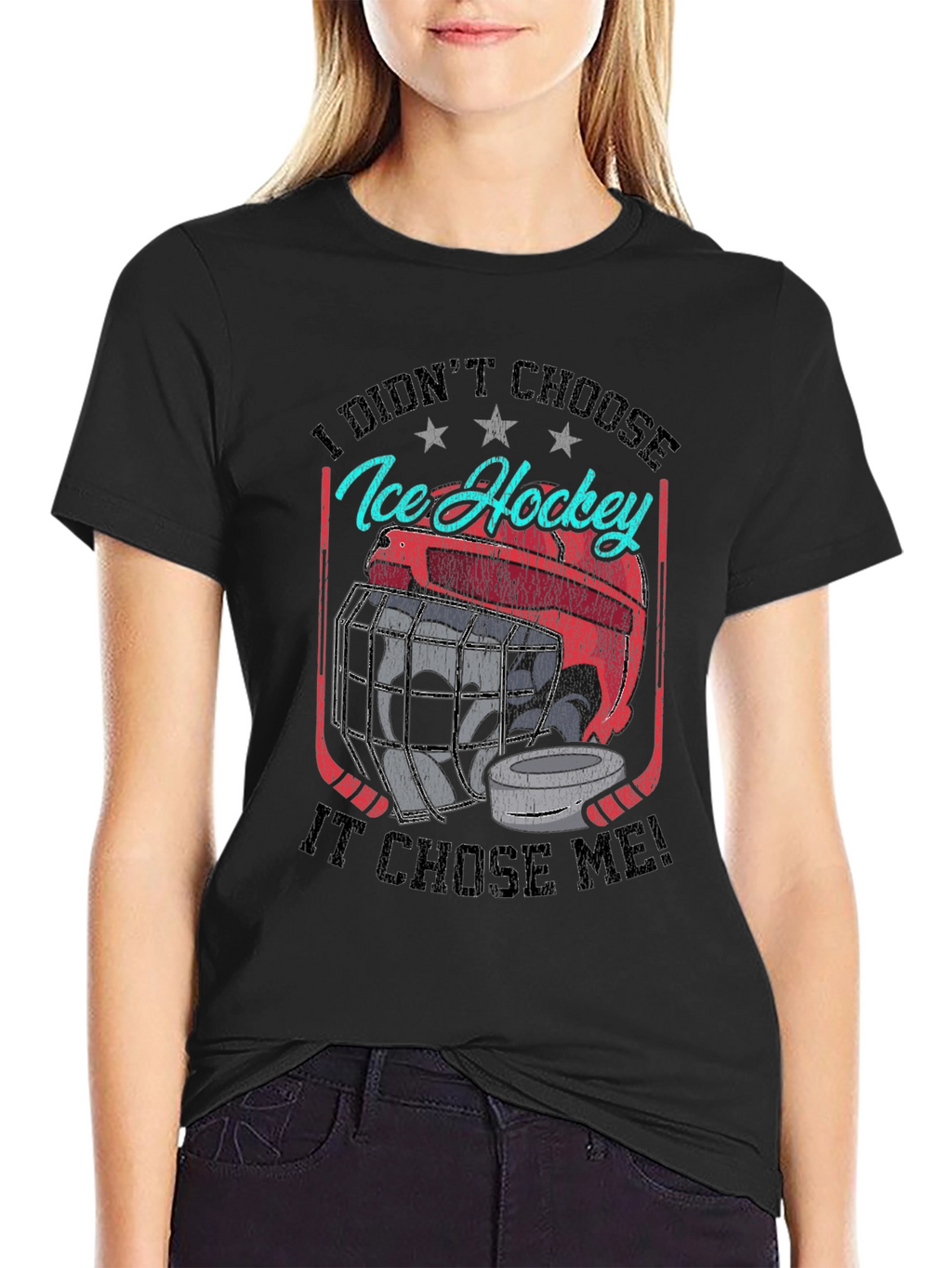 Ice Hockey Graphic T-Shirt - Choose Me Design
