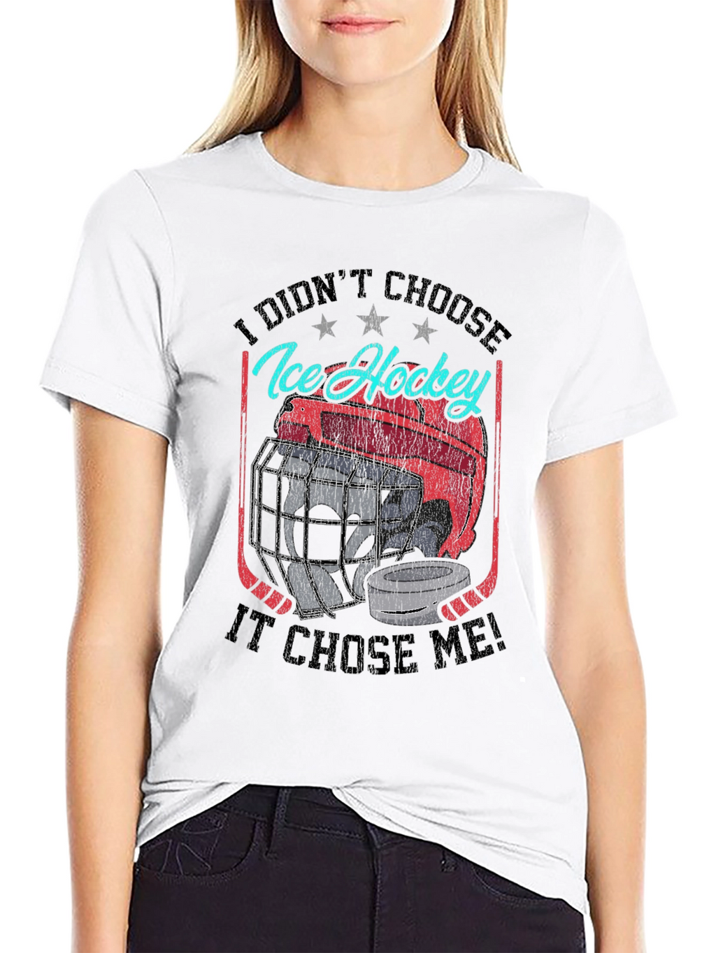 Ice Hockey Graphic T-Shirt - Choose Me Design