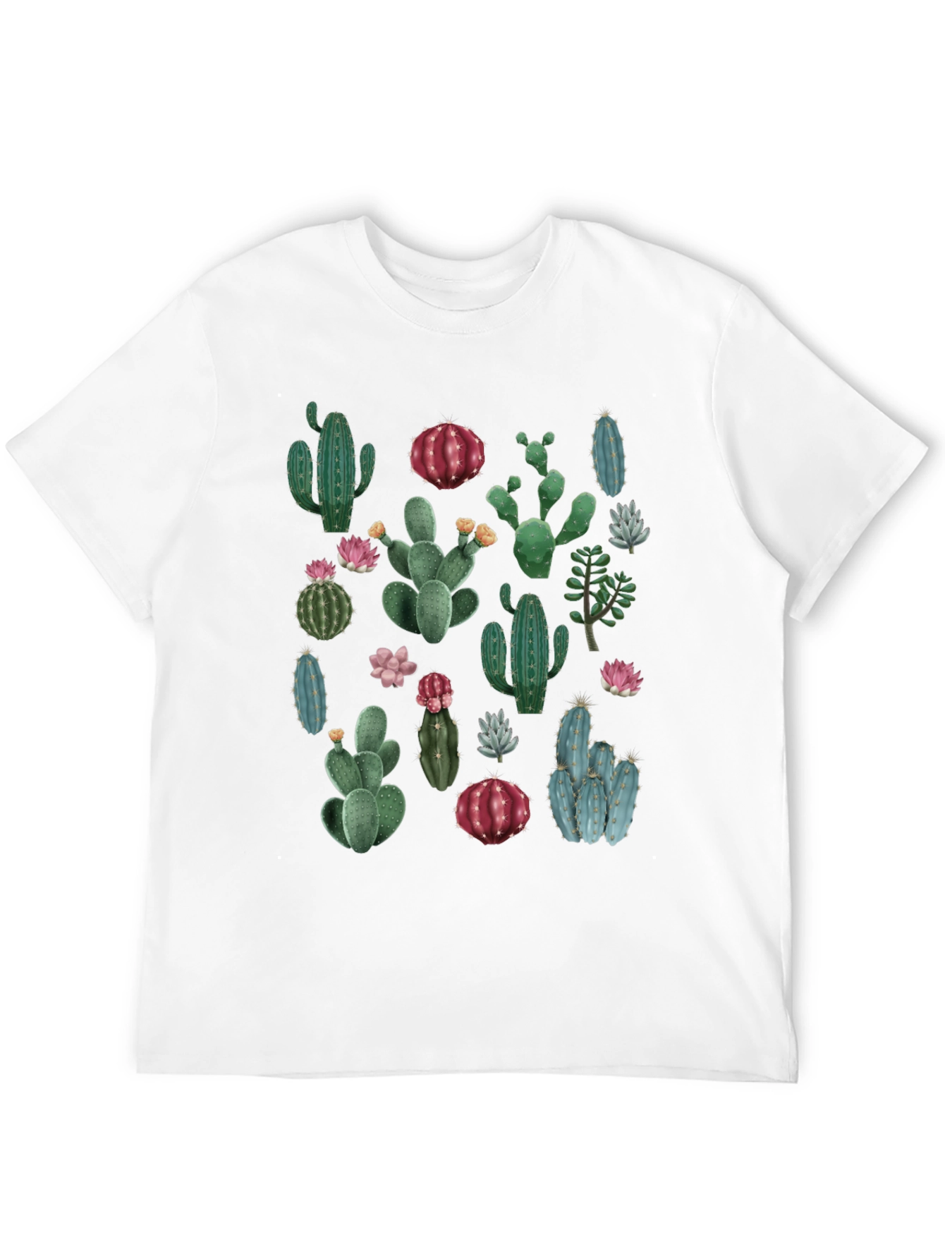 Cactus Print T-Shirt - Desert Botanical Tee