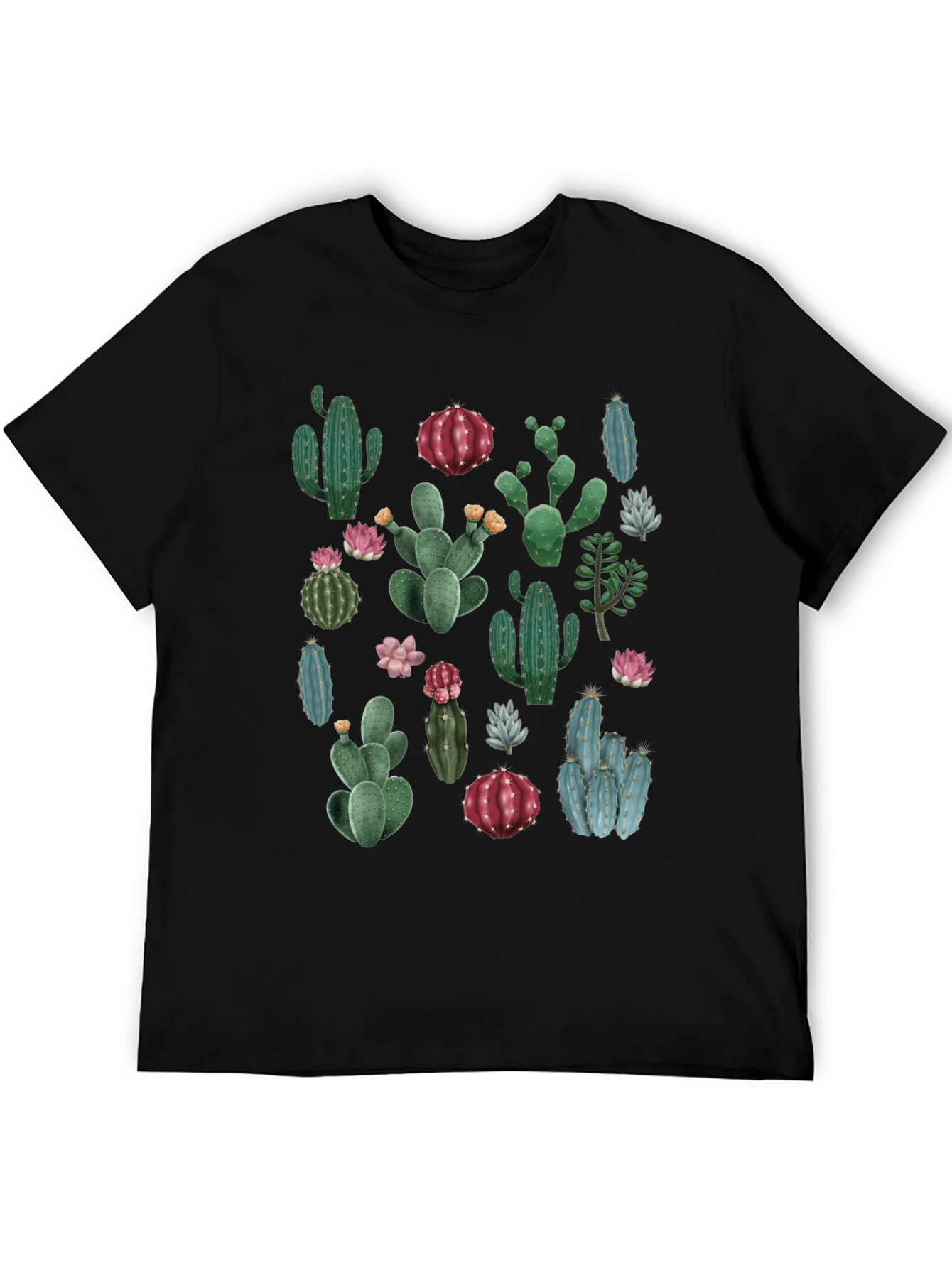 Cactus Print T-Shirt - Desert Botanical Tee