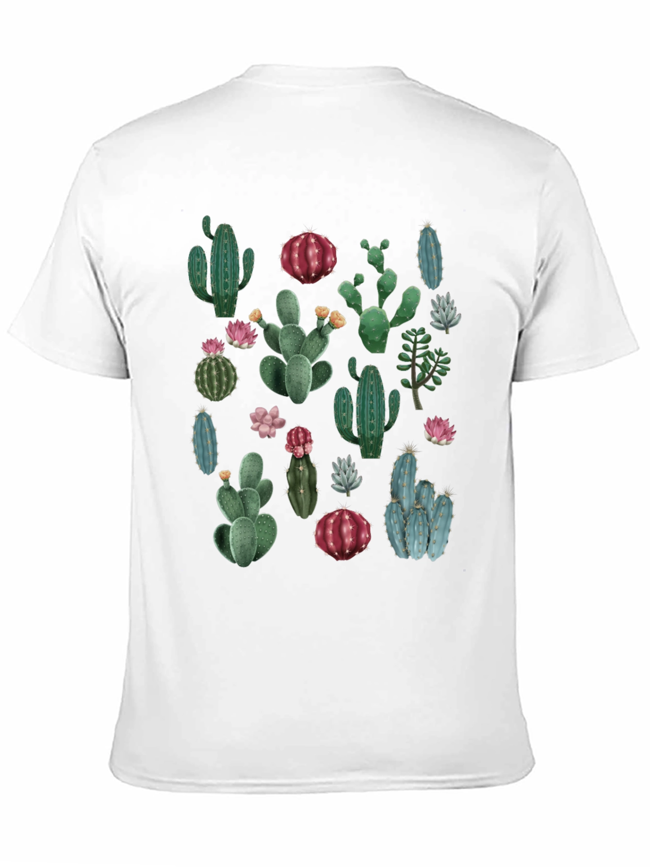 Cactus Print T-Shirt - Desert Botanical Tee