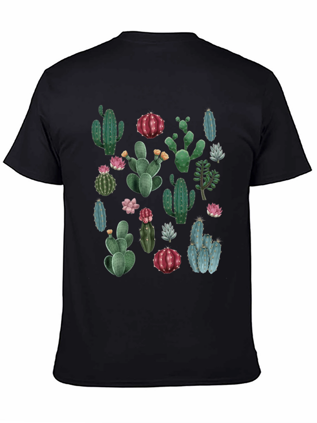 Cactus Print T-Shirt - Desert Botanical Tee