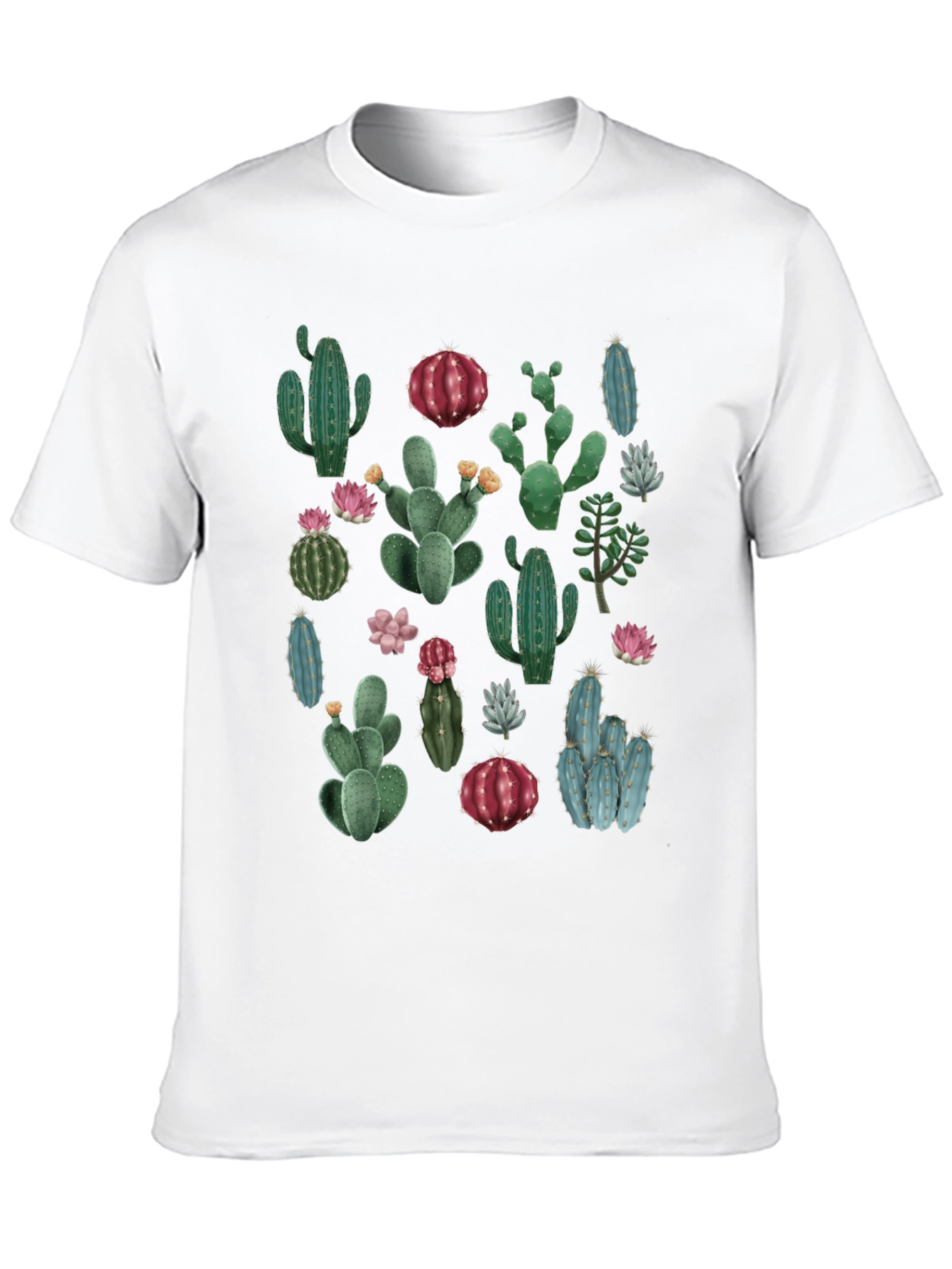 Cactus Print T-Shirt - Desert Botanical Tee