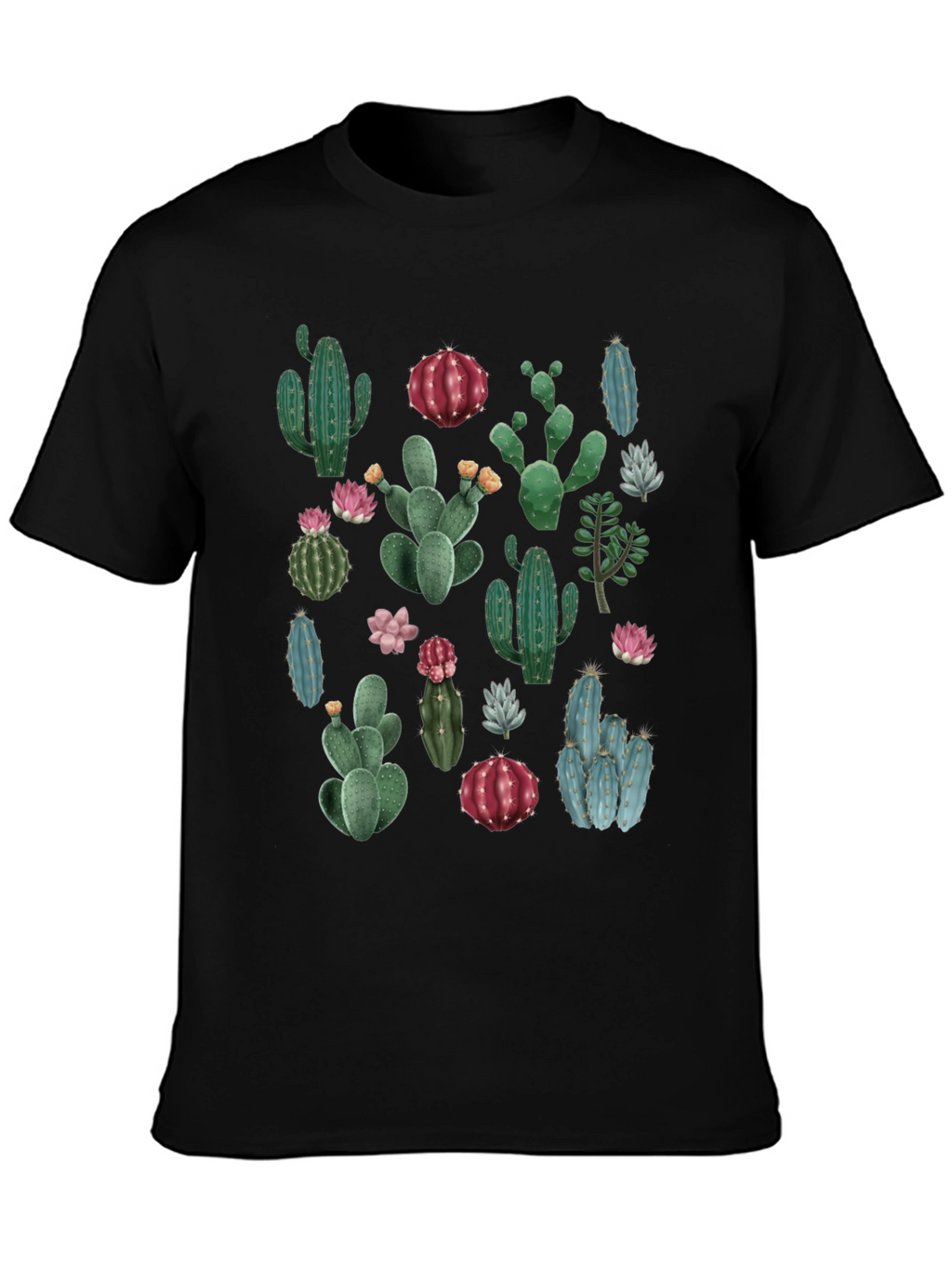 Cactus Print T-Shirt - Desert Botanical Tee