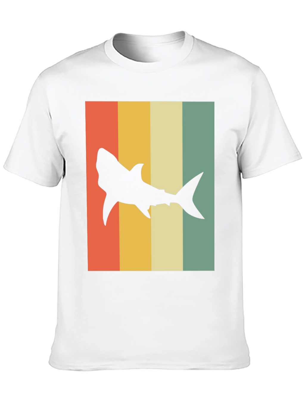 Retro Shark T-Shirt - Mens Black Tee