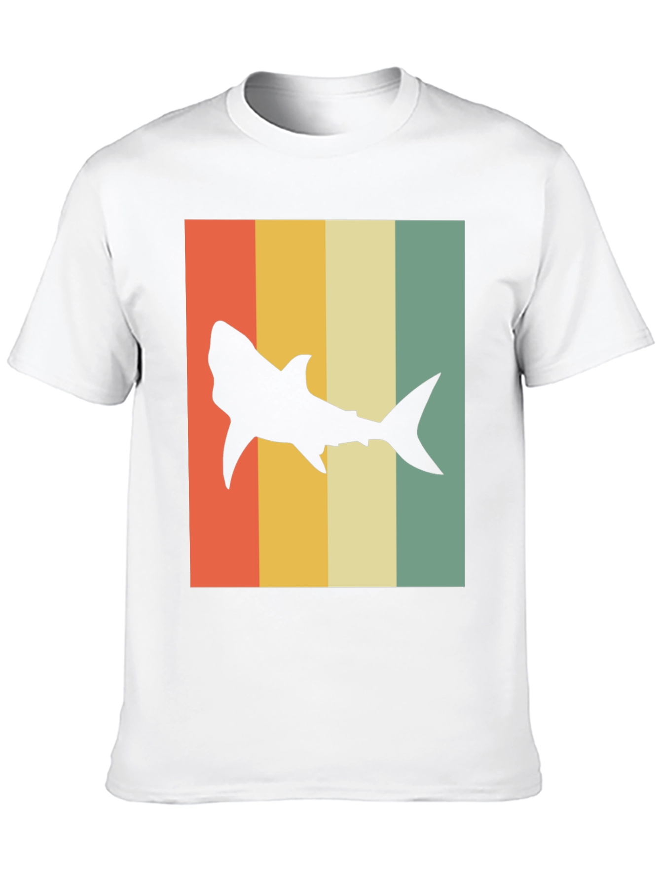 Retro Shark T-Shirt - Mens Black Tee