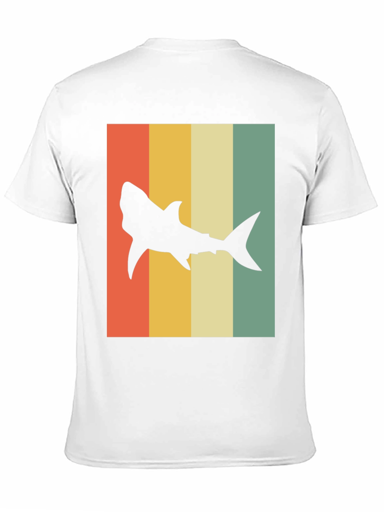 Retro Shark T-Shirt - Mens Black Tee