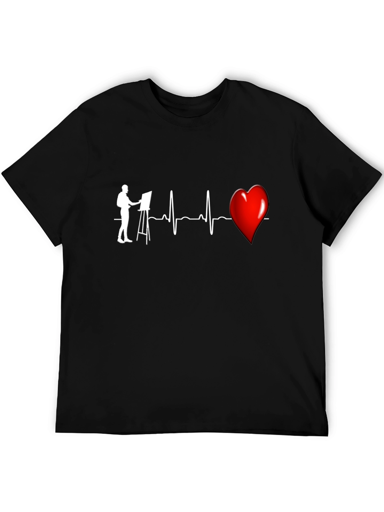 Artist Heartbeat Graphic T-Shirt - Black