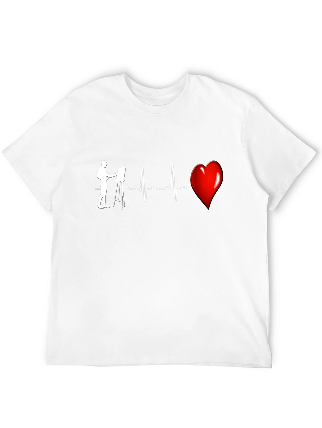 Artist Heartbeat Graphic T-Shirt - Black